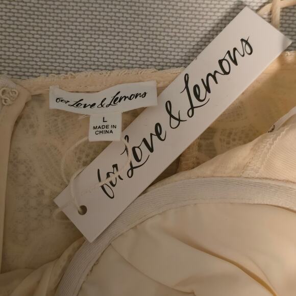For Love & Lemons Sleeveless Coco Lace Corset Mini Dress Size L NWT - Picture 14 of 14